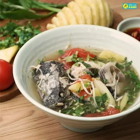 Hình ảnh Cơm canh chua đầu cá lóc