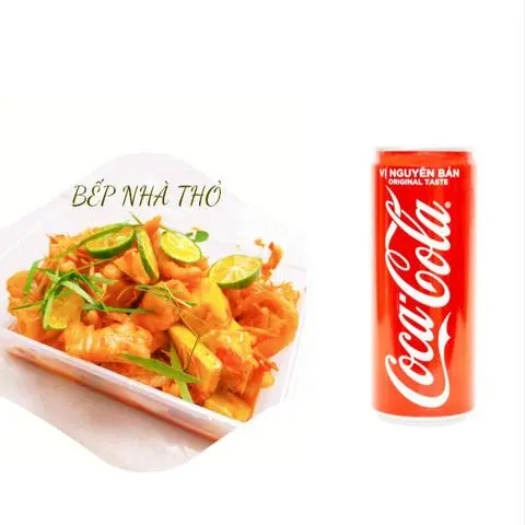 Hình ảnh Combo 01 chân gà rút xương sốt thái M+ 01 Coca