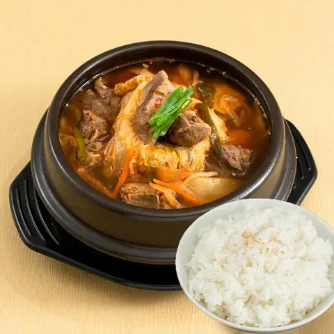 Hình ảnh Set súp kim chi bò hầm - cơm Nhật