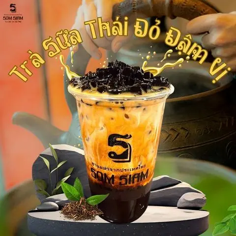 Hình ảnh Trà sữa Thái đỏ đậm vị (full topping) M