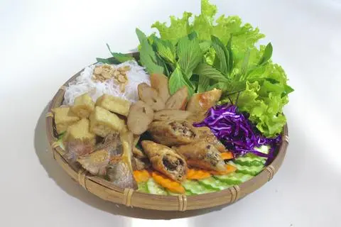 Hình ảnh Mẹt Bún Đậu Mắm Nêm Chay