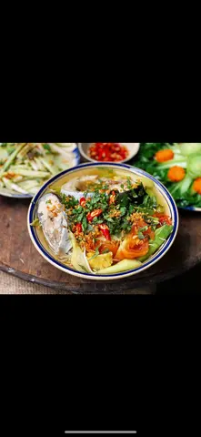 Hình ảnh cơm canh chua cá hú