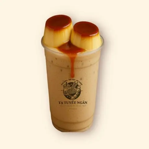 Hình ảnh Trà sữa 2 cái flan