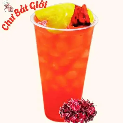 Hình ảnh Trà Đào Hoa Hồng Hibiscus thạch trái cây