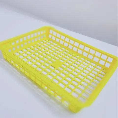 Hình ảnh Rổ Nhựa Chữ Nhật Vàng, Nhựa Chất Lượng Đa Năng Tiện Dụng Size 17,5cm x 13,5cm