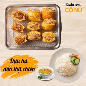 Hình ảnh Cơm Đậu Hũ Dồn Thịt Chiên