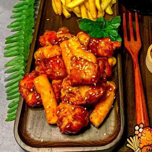 Hình ảnh Gà popcorn - tokbokki - chọn sốt