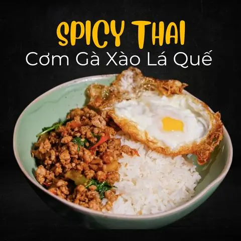 Hình ảnh Cơm Gà Xào Lá Quế - Chicken with Cinnamon Leaves