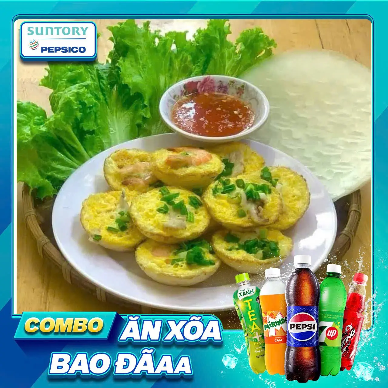 Hình ảnh Bánh Căn Thập Cẩm + nước ngọt