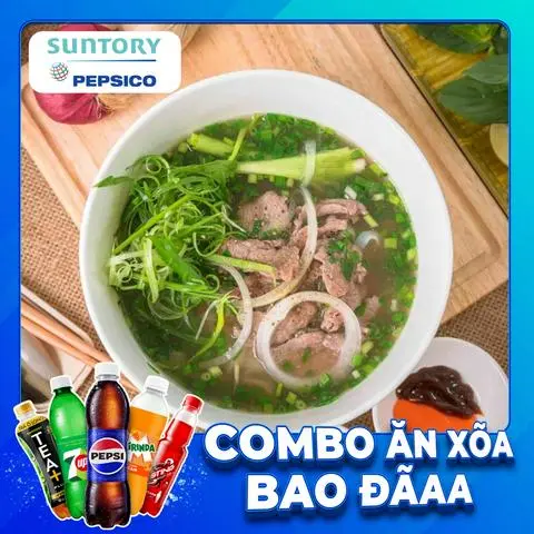 Hình ảnh Combo Phở Tái + Nước Ngọt SPVB