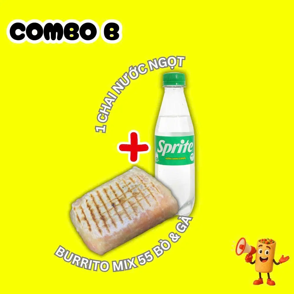Hình ảnh Combo Mix 55 (Gà & Bò) + 1 Nước Ngọt