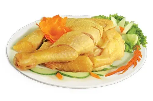 Hình ảnh Gà Ủ Muối Hoa Tiêu 1/2 Con Chặt Sẵn Kèm 2 Hũ Sốt Chấm
