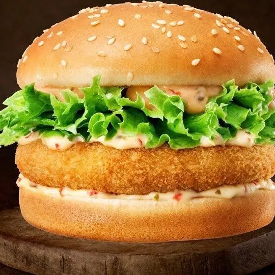 Hình ảnh Hamburger gà trứng