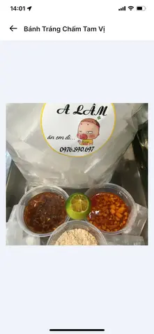 Hình ảnh Bánh tráng chấm tam vị