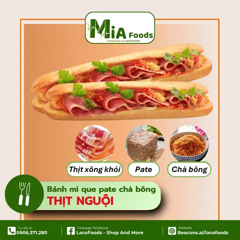 Hình ảnh Bánh Mì Que Pate Chà Bông Thịt Nguội