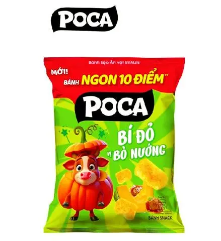 Hình ảnh Bánh Poca Bí Đỏ Bò Nướng 30g