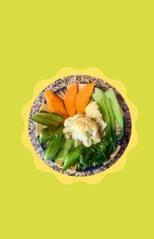 Hình ảnh rau củ luộc ( hộp nhỏ )