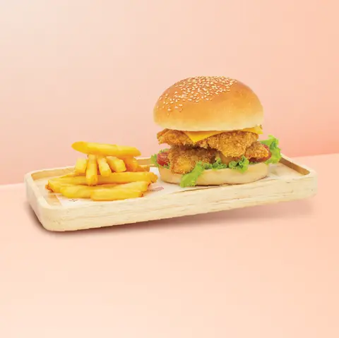 Hình ảnh Burger Gà Chiên Xù