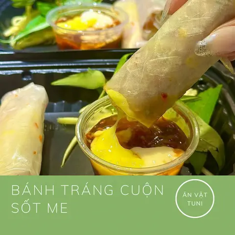 Hình ảnh Bánh Tráng Cuộn Sốt Me