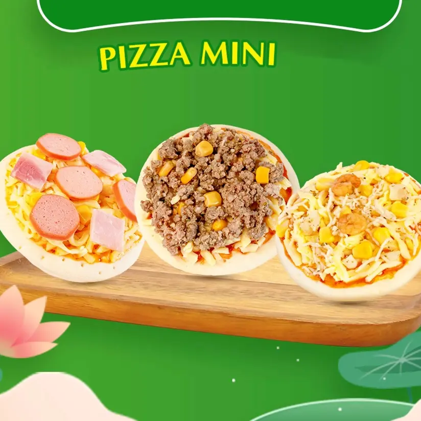 Hình ảnh Combo 5 Bánh Pizza, Mix Đủ Vị 10cm Mini (Kèm Sốt Tương