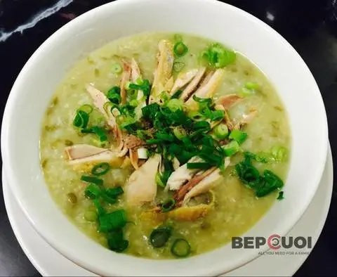 Hình ảnh cháo gà xé 