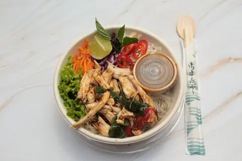 Hình ảnh MR02 - Cơm lứt trộn gà lá giang