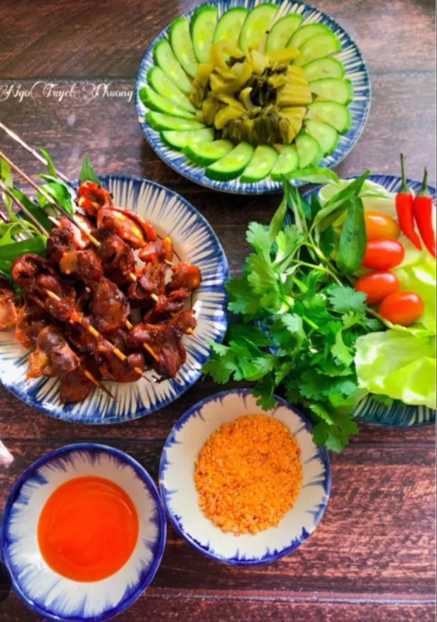 Hình ảnh Combo 5 xiên mề nướng + 1 coca 