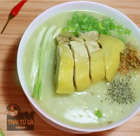 Hình ảnh cháo gà chặt