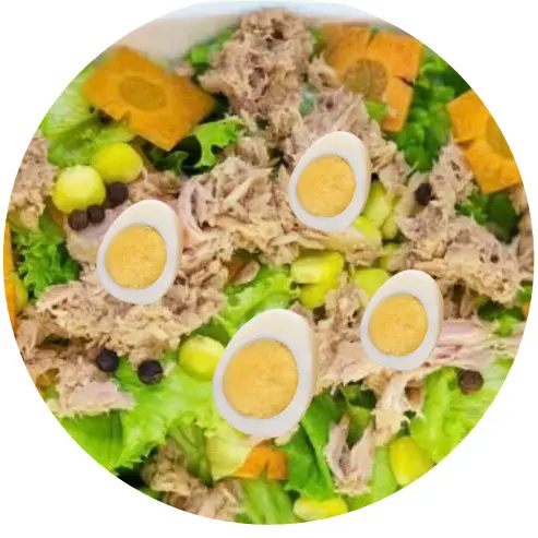 Hình ảnh Salad cá ngừ (sốt dầu oliu) - 참치 샐러드 (올리브 드레싱)