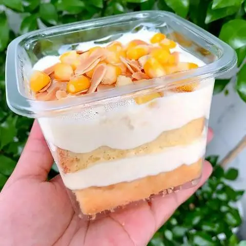 Hình ảnh Bánh phô mai kem bắp hạnh nhân size nhỏ