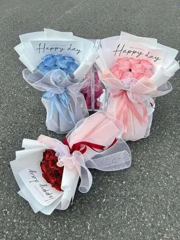 Hình ảnh Bó hoa Sáp to kèm túi và thiệp 