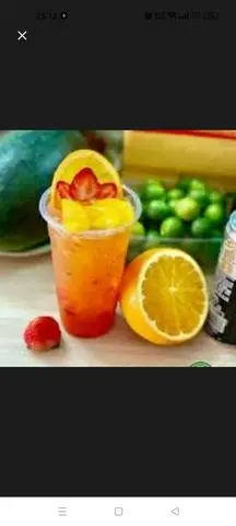 Hình ảnh Trà cam đào dâu tây size ly 1 lít 