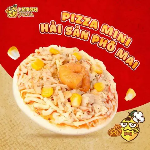 Hình ảnh Pizza Hải Sản, Phô Mai Thụy Sĩ 10cm Mini (Kèm Sốt Tương)