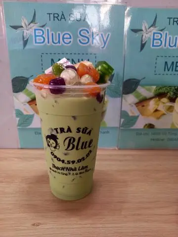 Hình ảnh Trà sữa Thái xanh full topping