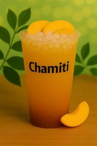 Hình ảnh combo 5 ly hồng trà đào trân châu trắng 