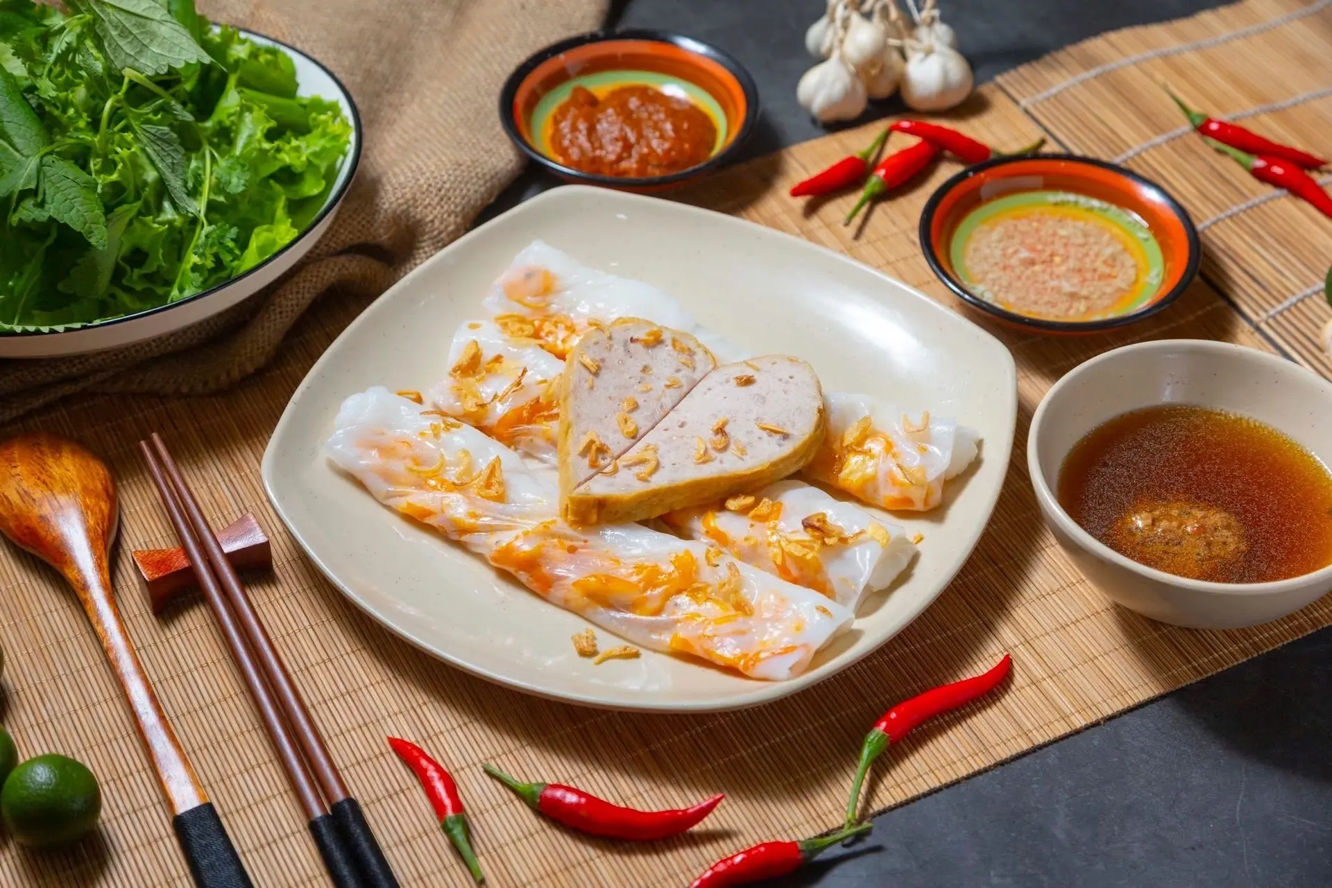 Hình ảnh Bánh cuốn nhân tôm