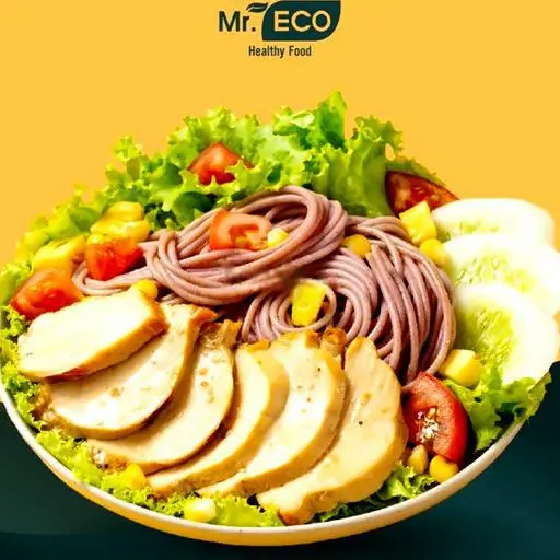 Hình ảnh Bún gạo lứt trộn gà nướng mật ong