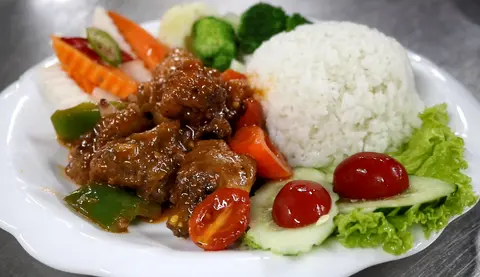 Hình ảnh Cơm sườn chua ngọt