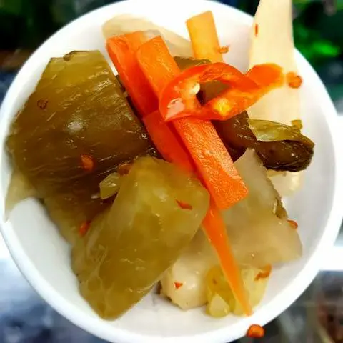 Hình ảnh Cháo trắng kim chi