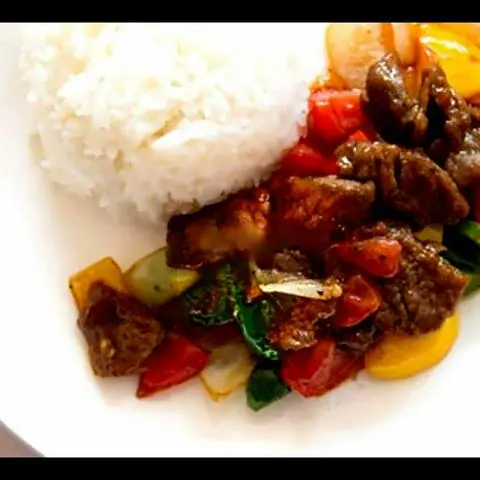Hình ảnh Cơm trắng bò lúc lắc - Rice saute diced beef