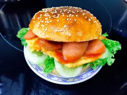 Hình ảnh Hamburger Xúc Xích