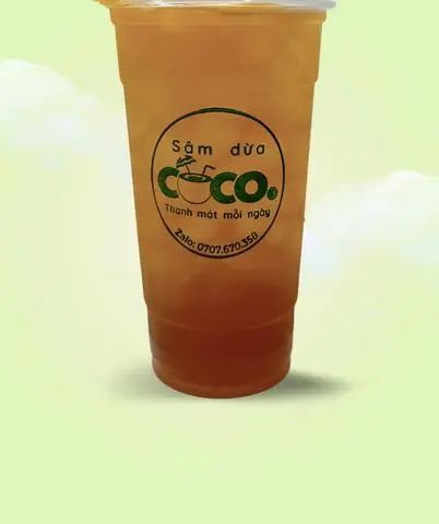 Hình ảnh Trà đào - Trân châu giòn