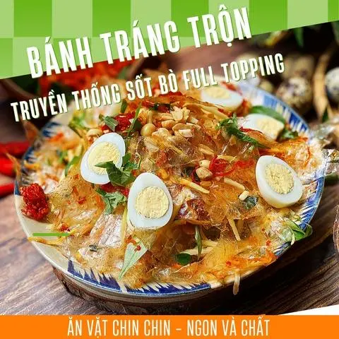 Hình ảnh Bánh tráng trộn truyền thống ( sốt bò đậm vị ) FULL TOPPING