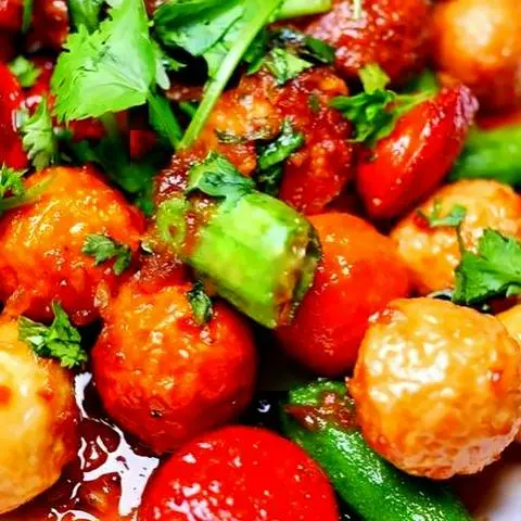 Hình ảnh Mẹt viên sốt Thái+ 1 trà tắc