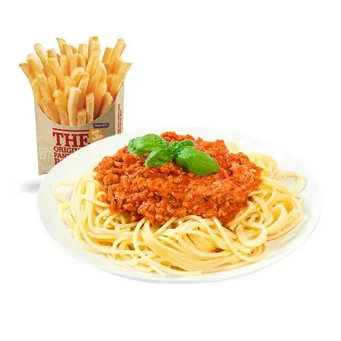 Hình ảnh Mì Ý Bò Bằm + Khoai Tây