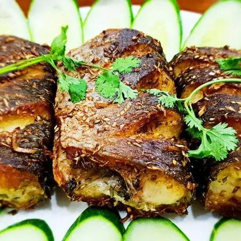 Hình ảnh Cơm cá lóc muối sả chiên +canh