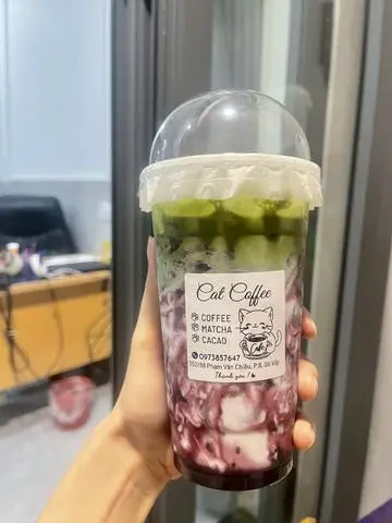 Hình ảnh Matcha latte việt quất