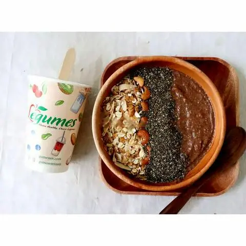 Hình ảnh Choco smoothie bowl - non vegan - sinh tố socola