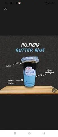 Hình ảnh Hojicha hoa đậu biếc 