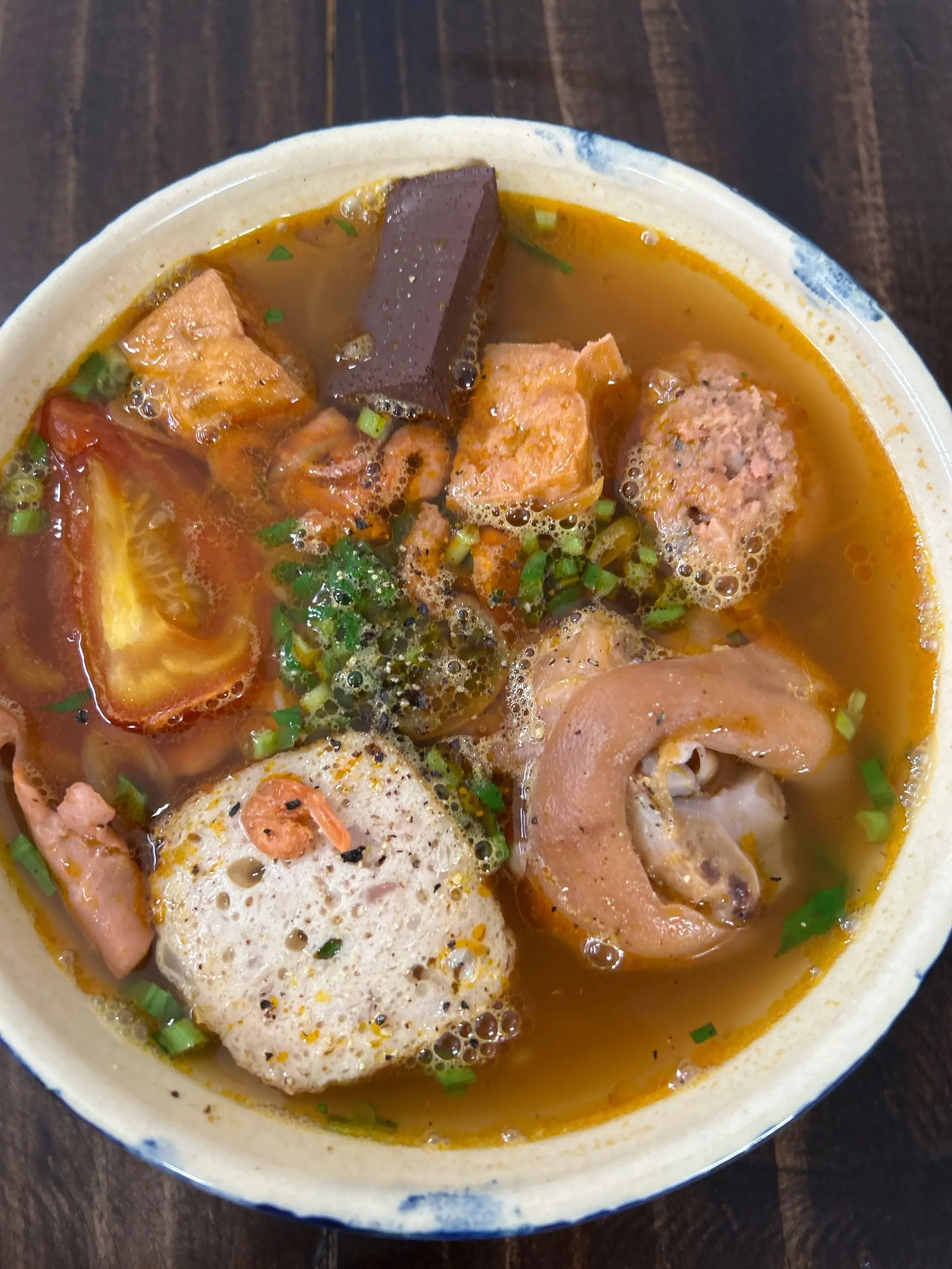 Hình ảnh mì gói riêu ốc (có sườn)